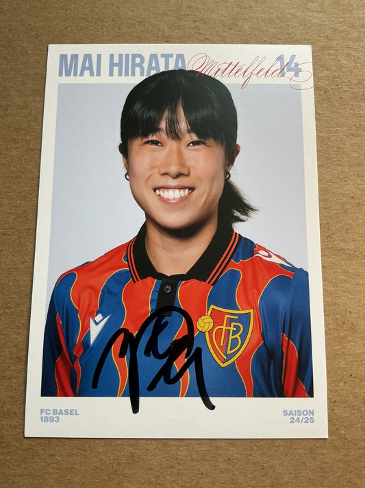 Mai Hirata, Japan 🇯🇵 FC Basel 2024/25 hand signed - Autographs-World