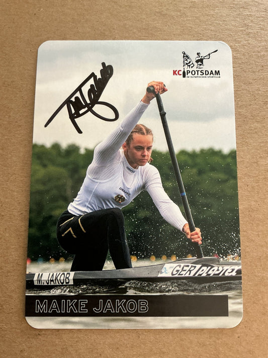 Maike Jakob, Germany 🇩🇪 Canoeing Summer Olympics 2024 hand signed - Autographs-World