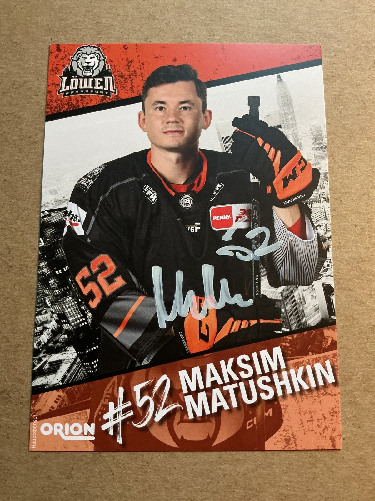 Maksim Matushkin, Russia 🇷🇺 Löwen Frankfurt 2023/24 hand signed - Autographs-World