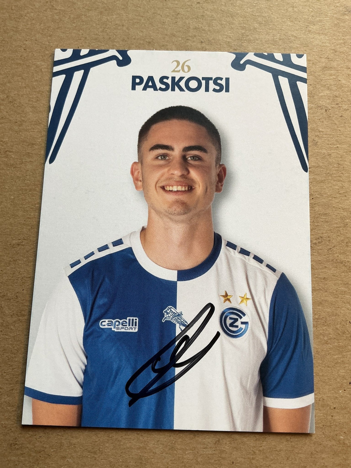 Maksim Paskotsi, Estonia 🇪🇪 Grasshopper Club Zürich 2023/24 hand signed - Autographs-World