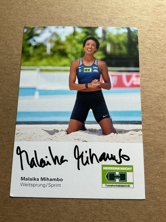 Malaika Mihambo, Germany 🇩🇪 Athletics Summer Olympics 2024 hand signed - Autographs-World