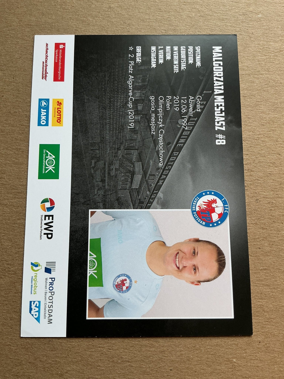 Malgorzata Mesjasz, Poland 🇵🇱 1.FFC Turbine Potsdam 2021/22 hand signed - Autographs-World