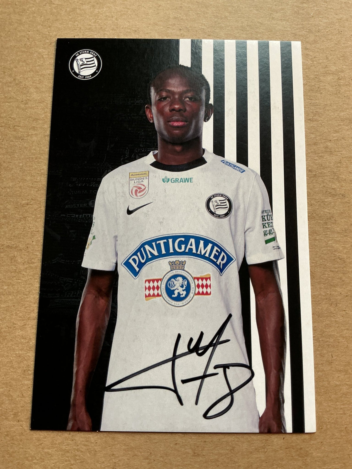 Malick Yalcouye, Mali 🇲🇱 SK Sturm Graz 2024/25 hand signed - Autographs-World