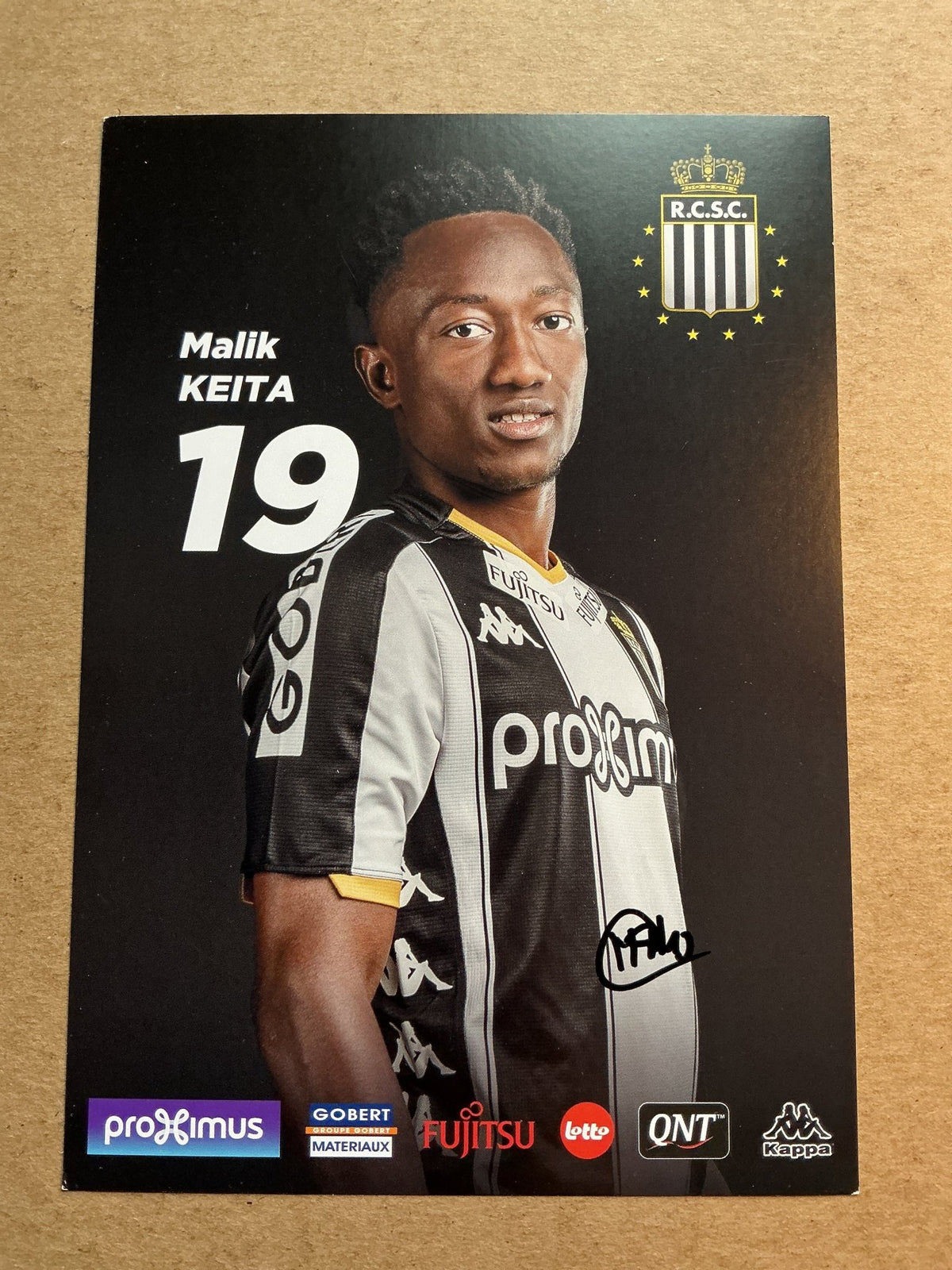 Malik Keita, Guinea 🇬🇳 Royal Charleroi SC 2019/20 hand signed - Autographs-World