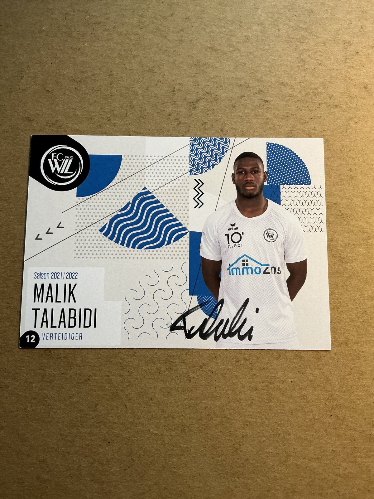 Malik Talabidi, Togo 🇹🇬 FC Wil 2021/22 hand signed - Autographs-World