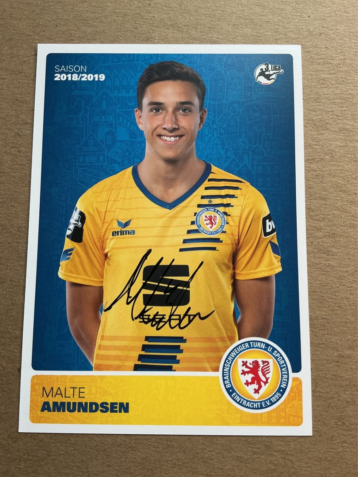 Malte Amundsen, Denmark 🇩🇰 Eintracht Braunschweig 2018/19 hand signed - Autographs-World