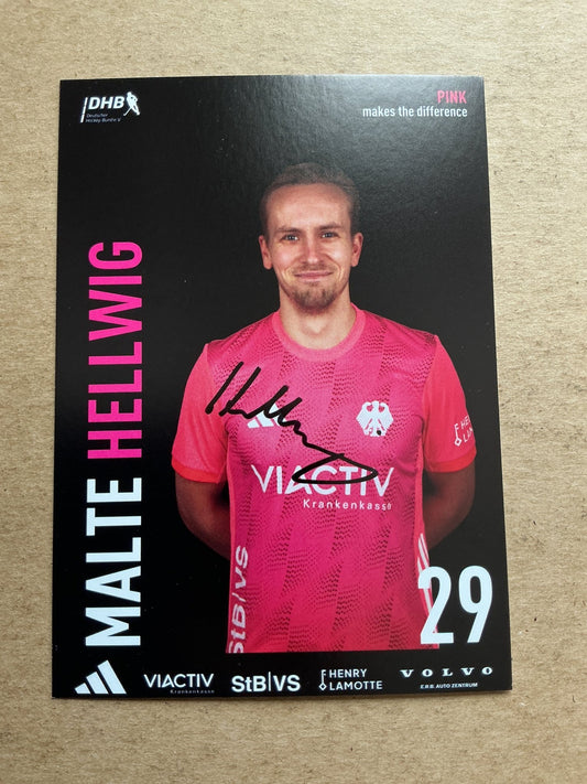 Malte Hellwig, Germany 🇩🇪 Field Hockey Olympics 2024 hand signed - Autographs-World