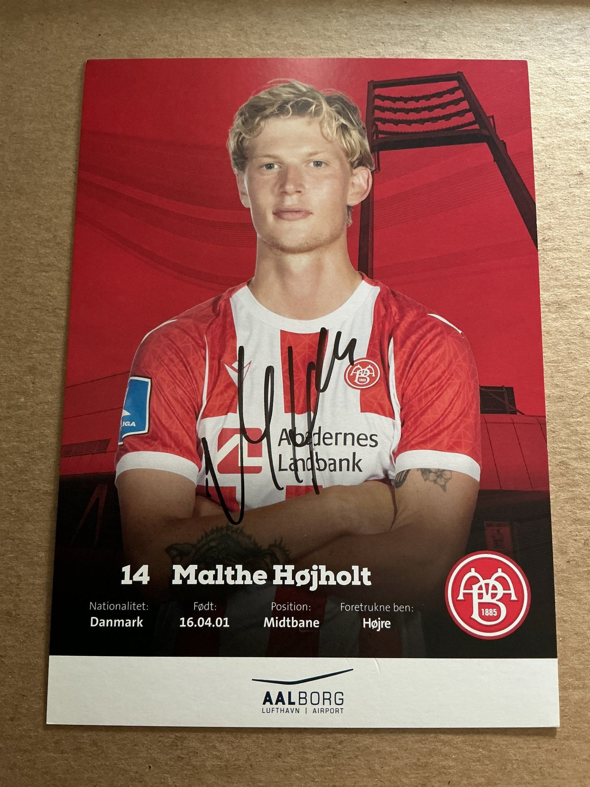 Malthe Højholt, Denmark 🇩🇰 Aalborg BK 2022/23 hand signed - Autographs-World