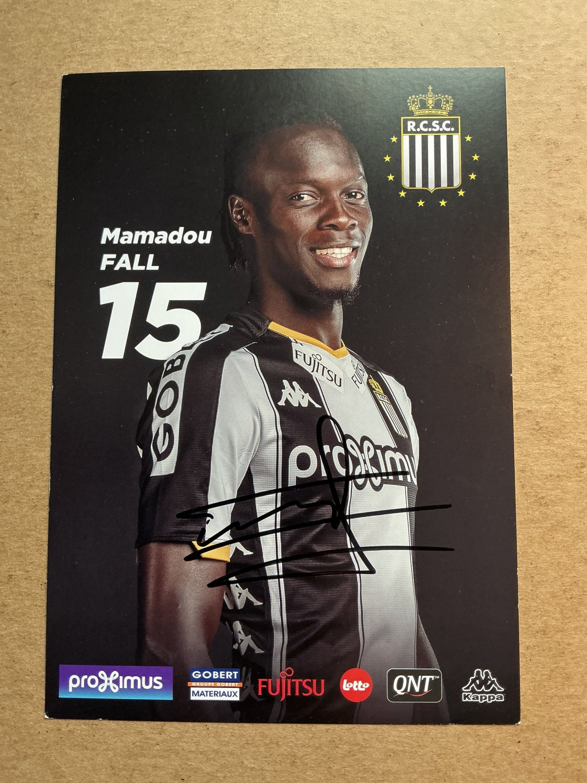 Mamadou Fall, Senegal 🇸🇳 Royal Charleroi SC 2019/20 hand signed - Autographs-World