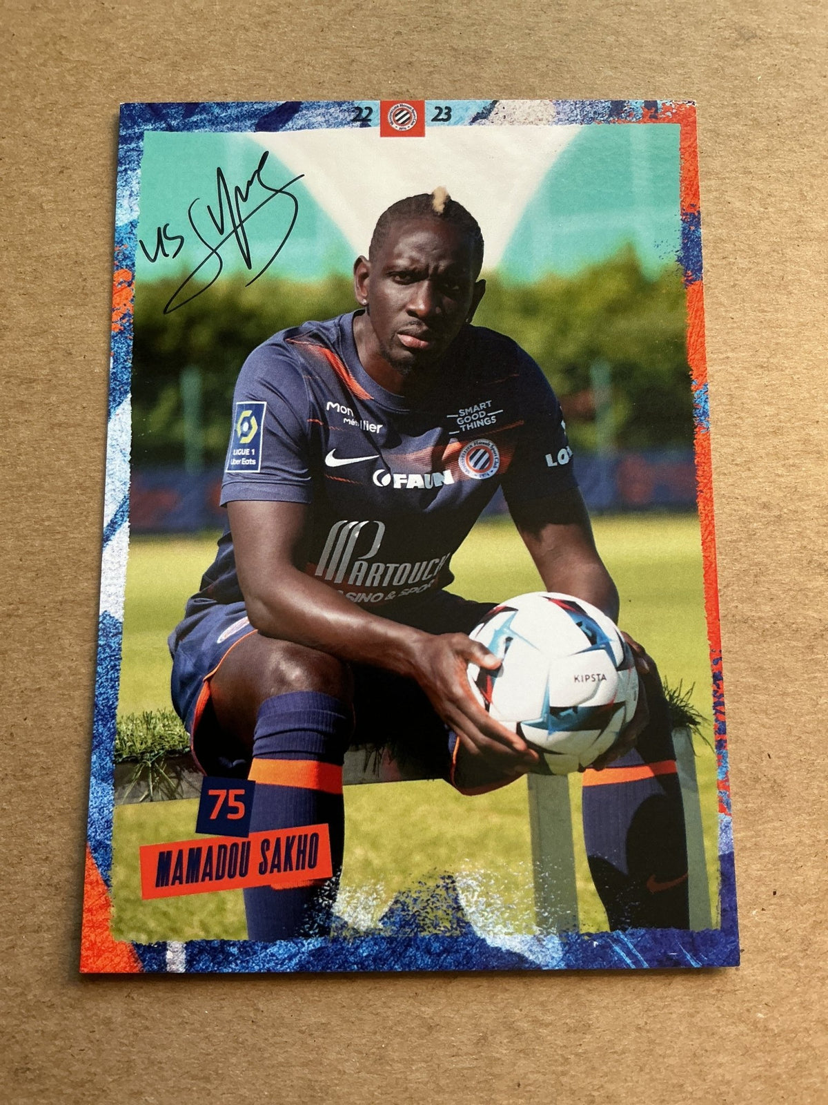 Mamadou Sakho, France 🇫🇷 Montpellier HSC 2022/23 hand signed - Autographs-World
