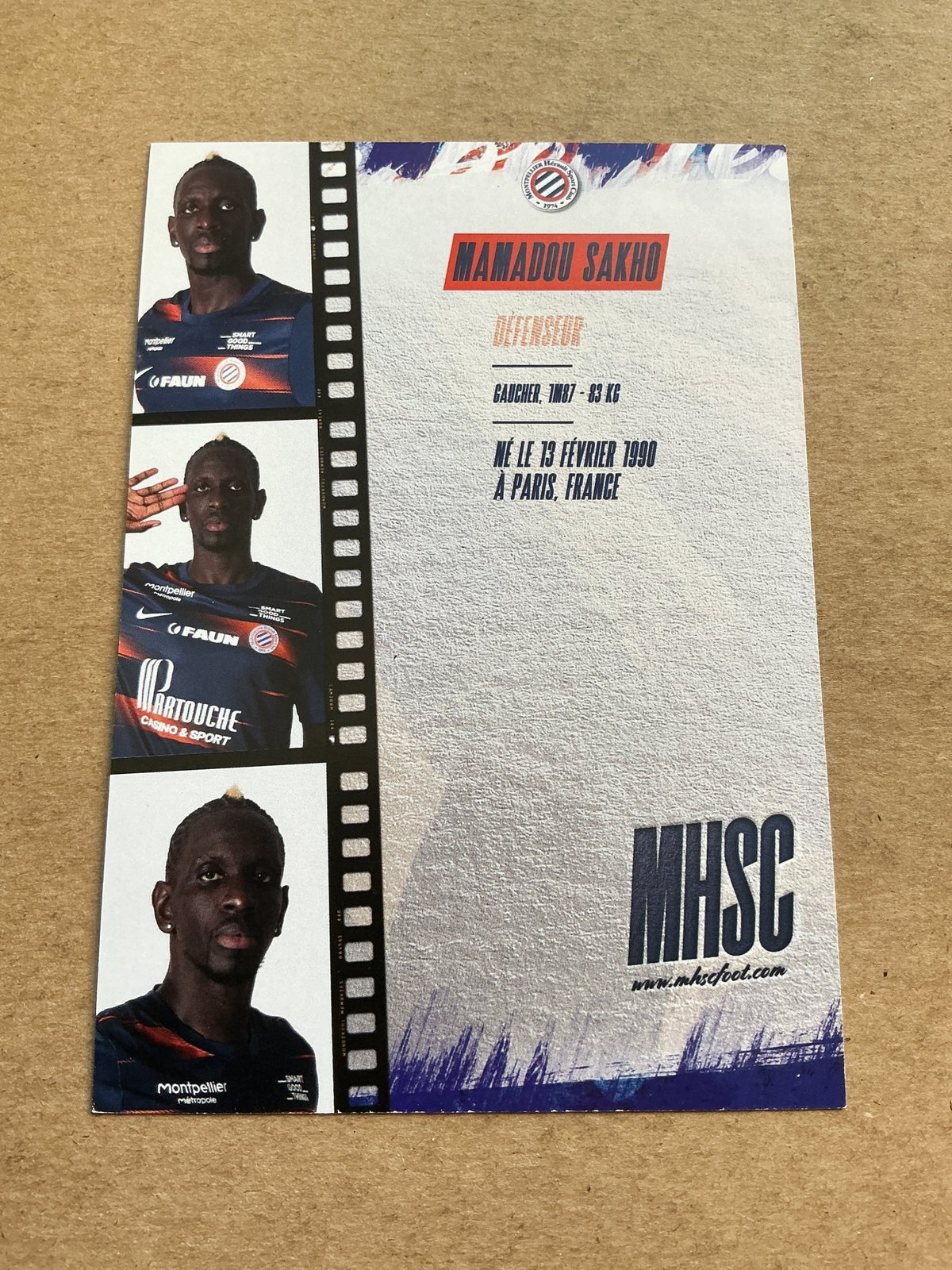 Mamadou Sakho, France 🇫🇷 Montpellier HSC 2022/23 hand signed - Autographs-World