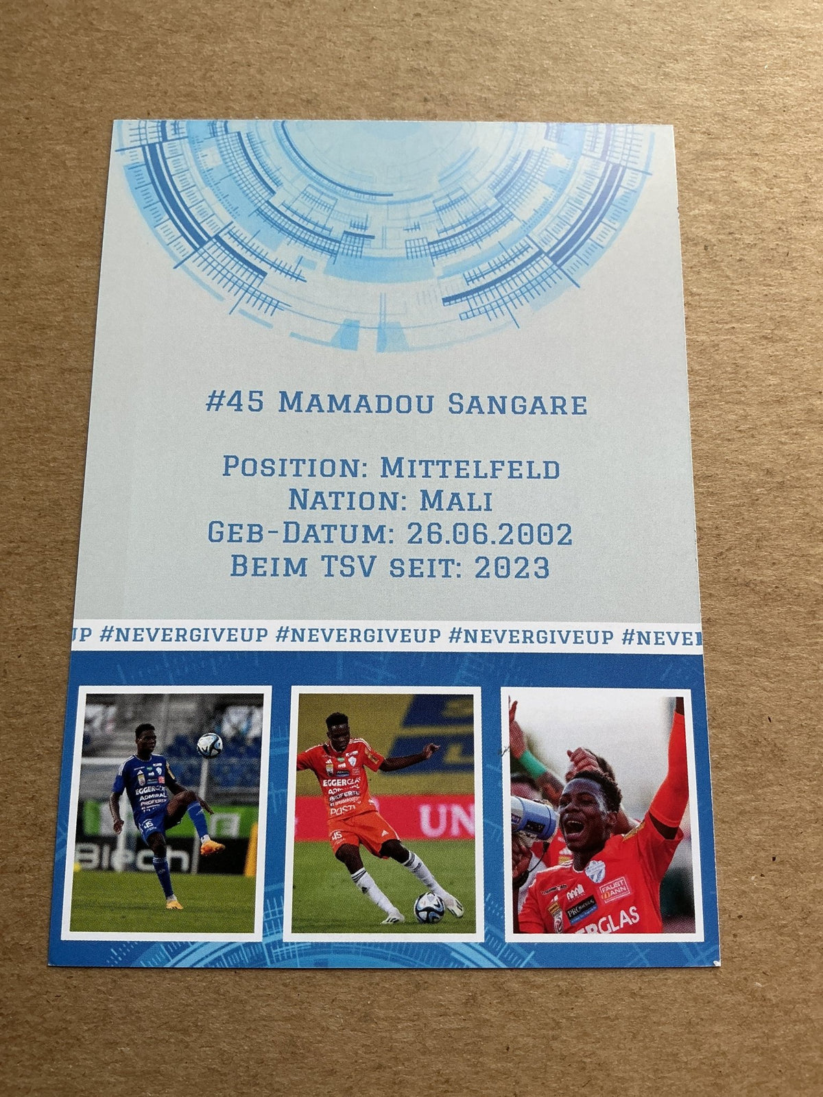 Mamadou Sangare, Mali 🇲🇱 TSV Hartberg 2023/24 hand signed - Autographs-World