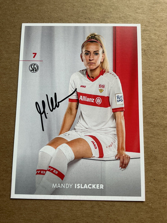 Mandy Islacker, Germany 🇩🇪 VfB Stuttgart 2024/25 hand signed - Autographs-World