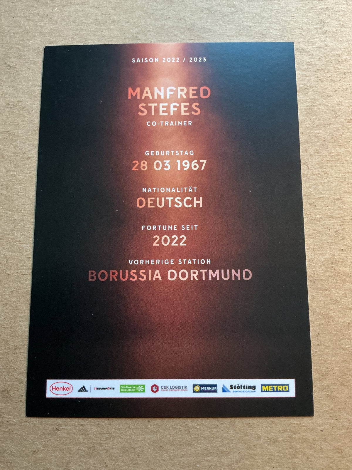 Manfred Stefes, Germany 🇩🇪 Fortuna Düsseldorf 2022/23 hand signed - Autographs-World