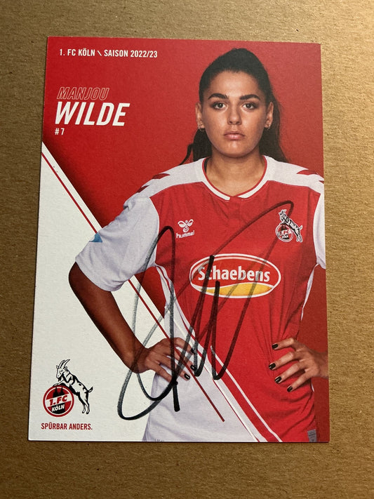 Manjou Wilde, Germany 🇩🇪 1.FC Köln 2022/23 hand signed - Autographs-World
