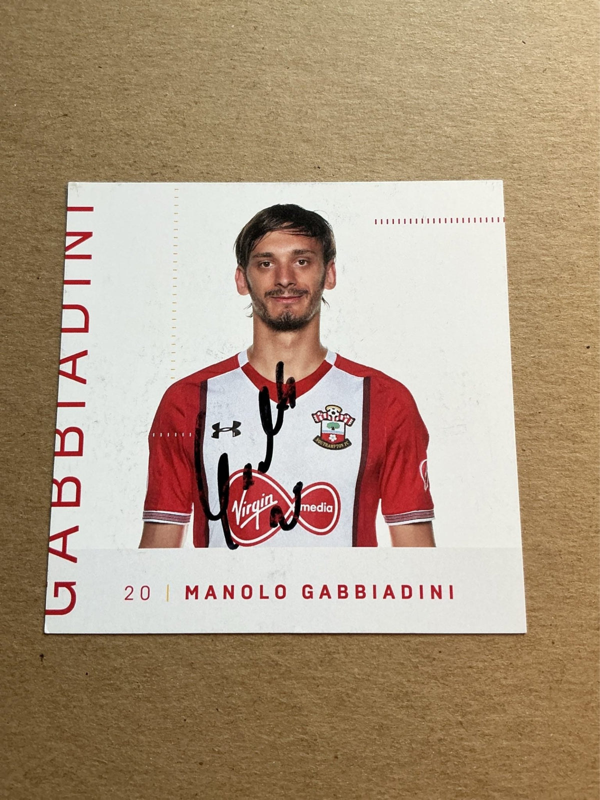 Manolo Gabbiadini, Italy 🇮🇹 Southampton FC 2017/18 hand signed - Autographs-World
