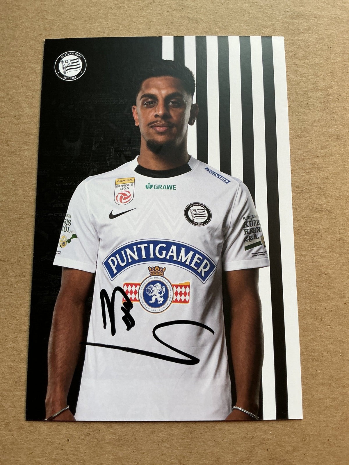Manprit Sarkaria, Austria 🇦🇹 SK Sturm Graz 2024/25 hand signed - Autographs-World