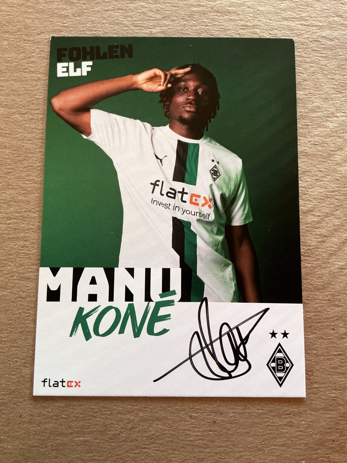 Manu Koné, France 🇫🇷 Borussia Mönchengladbach 2022/23 hand signed - Autographs-World