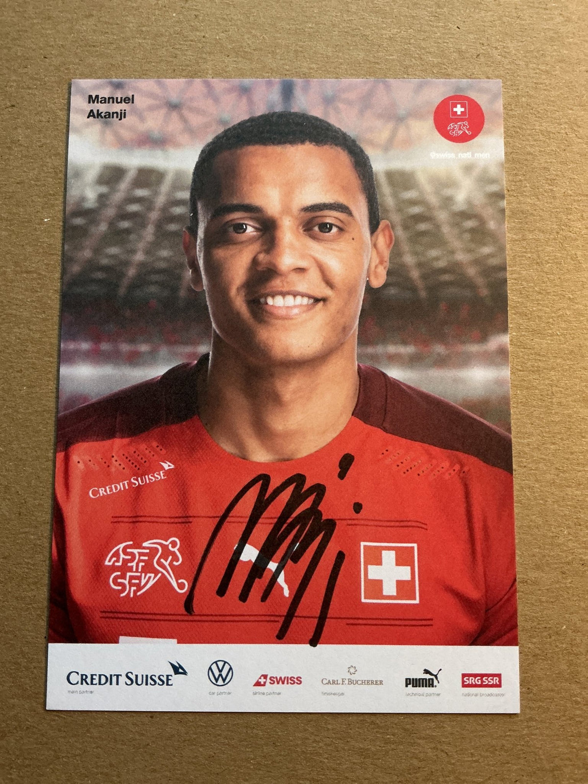 Manuel Akanji, Switzerland 🇨🇭 2021 hand signed - Autographs-World