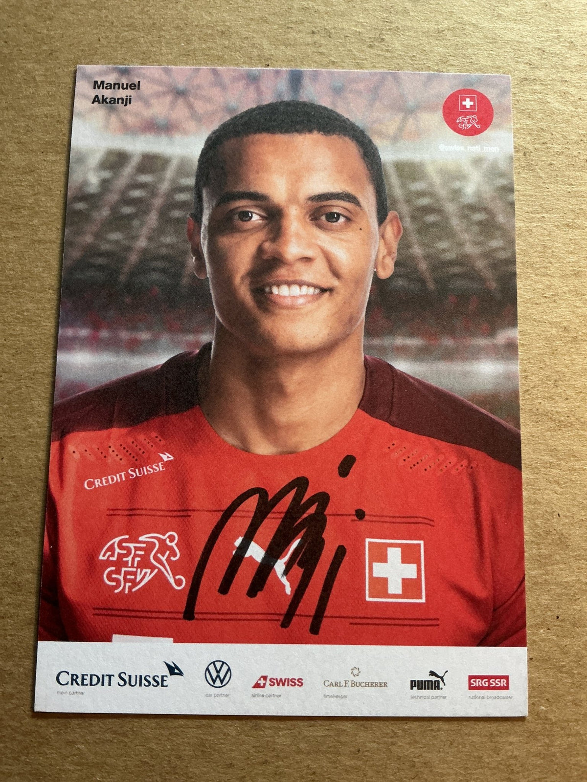 Manuel Akanji, Switzerland 🇨🇭 FIFA World Cup 2022 hand signed - Autographs-World