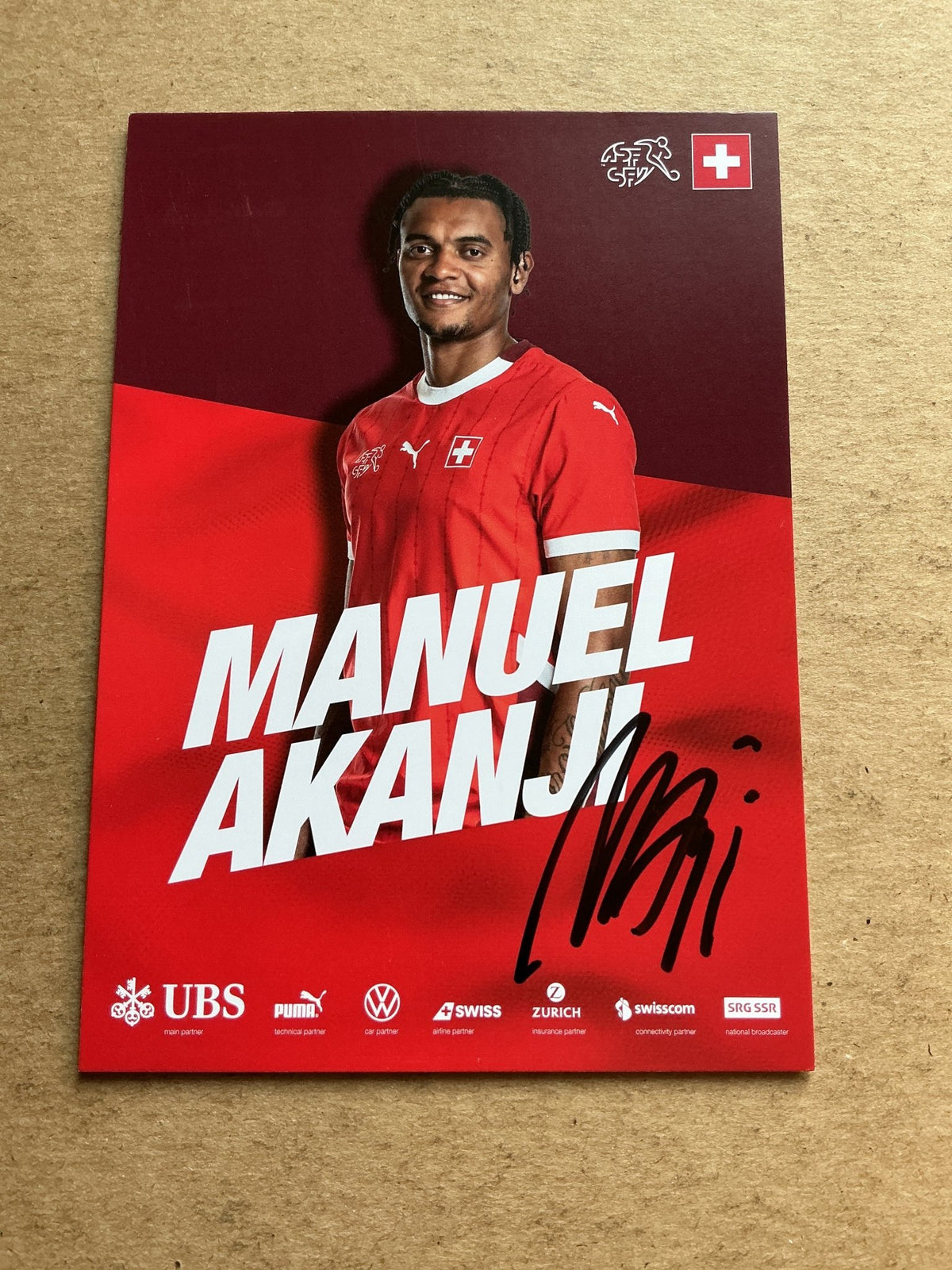 Manuel Akanji, Switzerland 🇨🇭UEFA Euro 2024 hand signed - Autographs-World