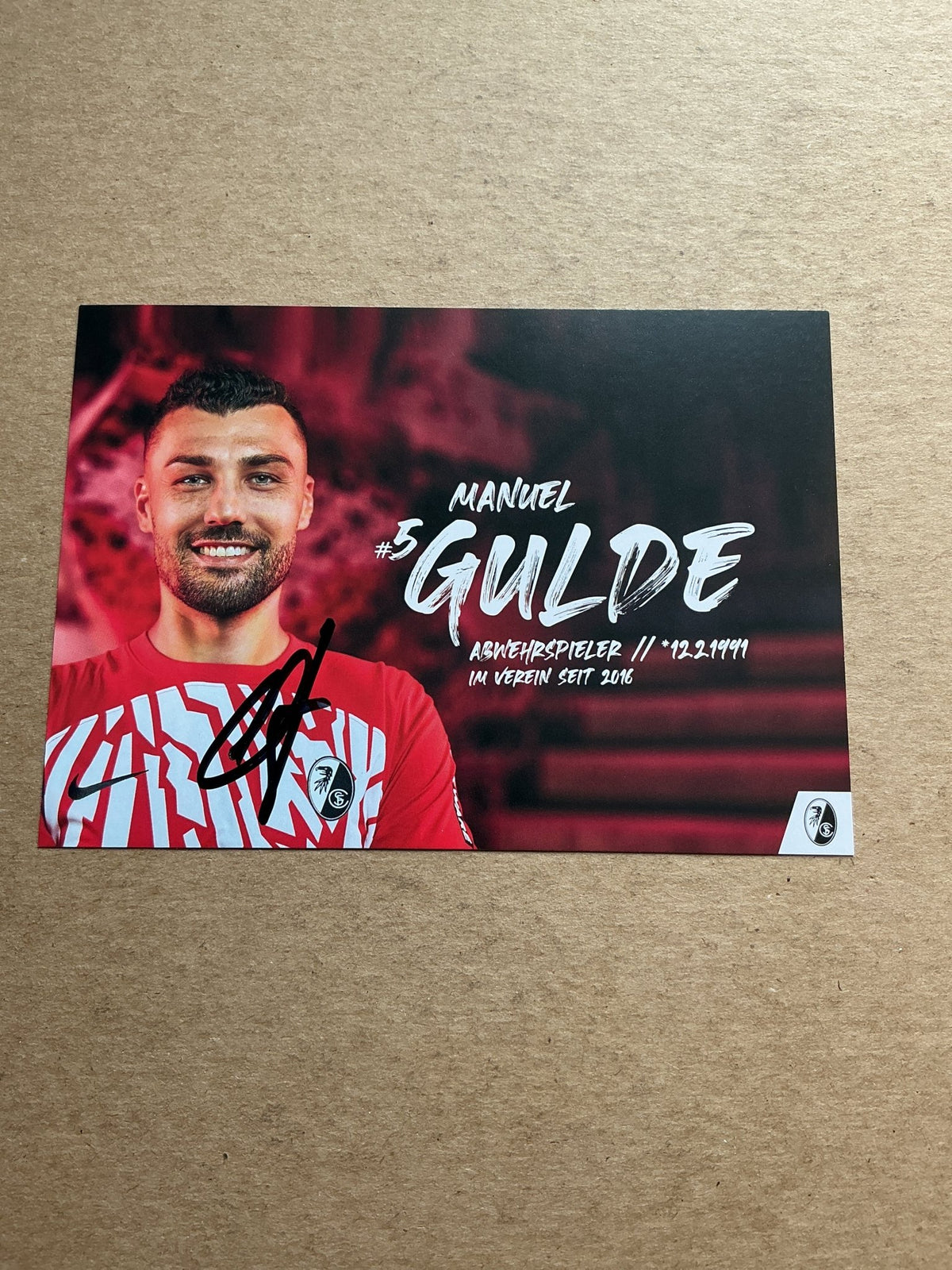 Manuel Gulde, Germany 🇩🇪 SC Freiburg 2023/24 hand signed - Autographs-World
