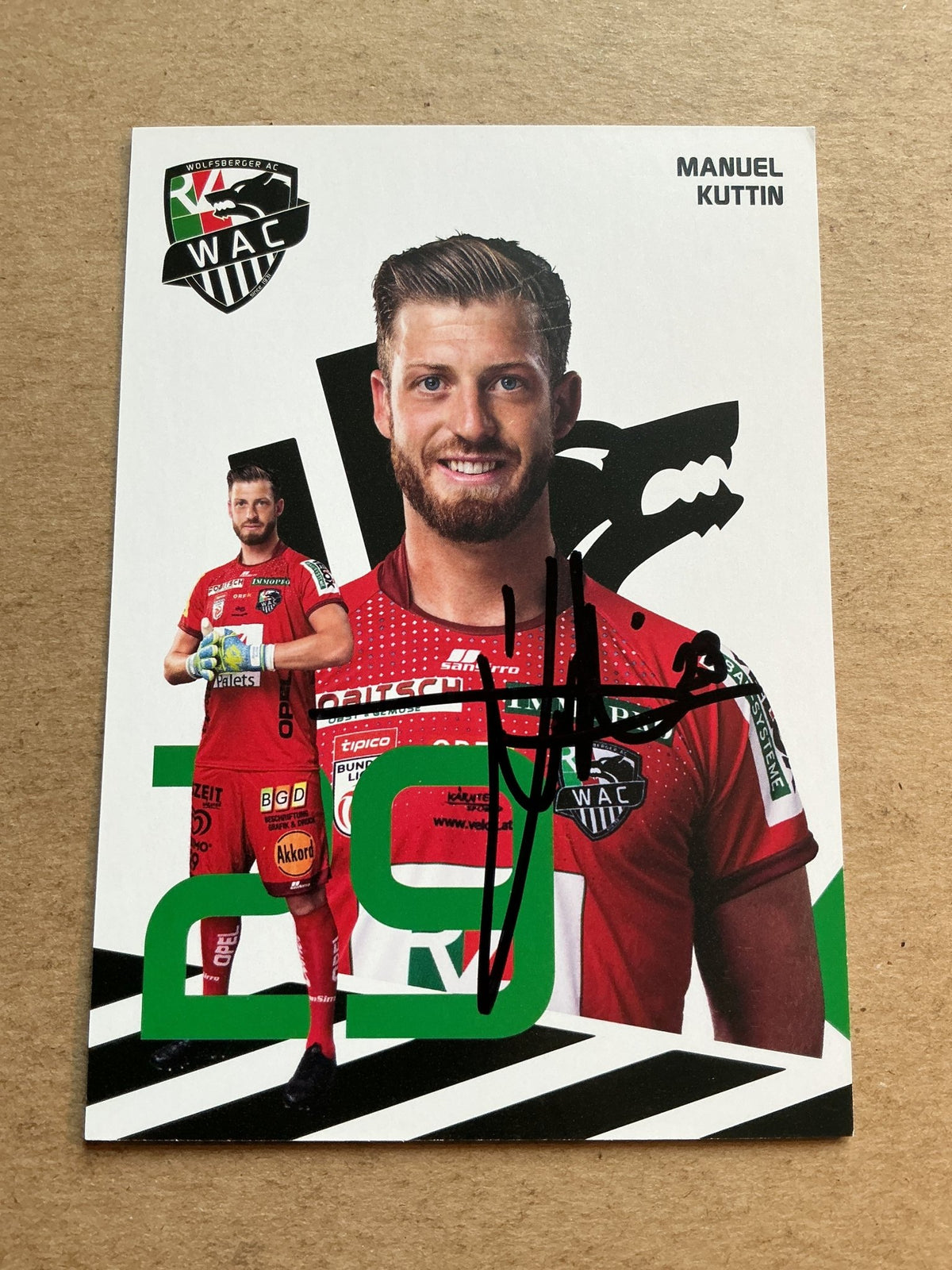 Manuel Kuttin, Austria 🇦🇹 Wolfsberger AC 2020/21 hand signed - Autographs-World