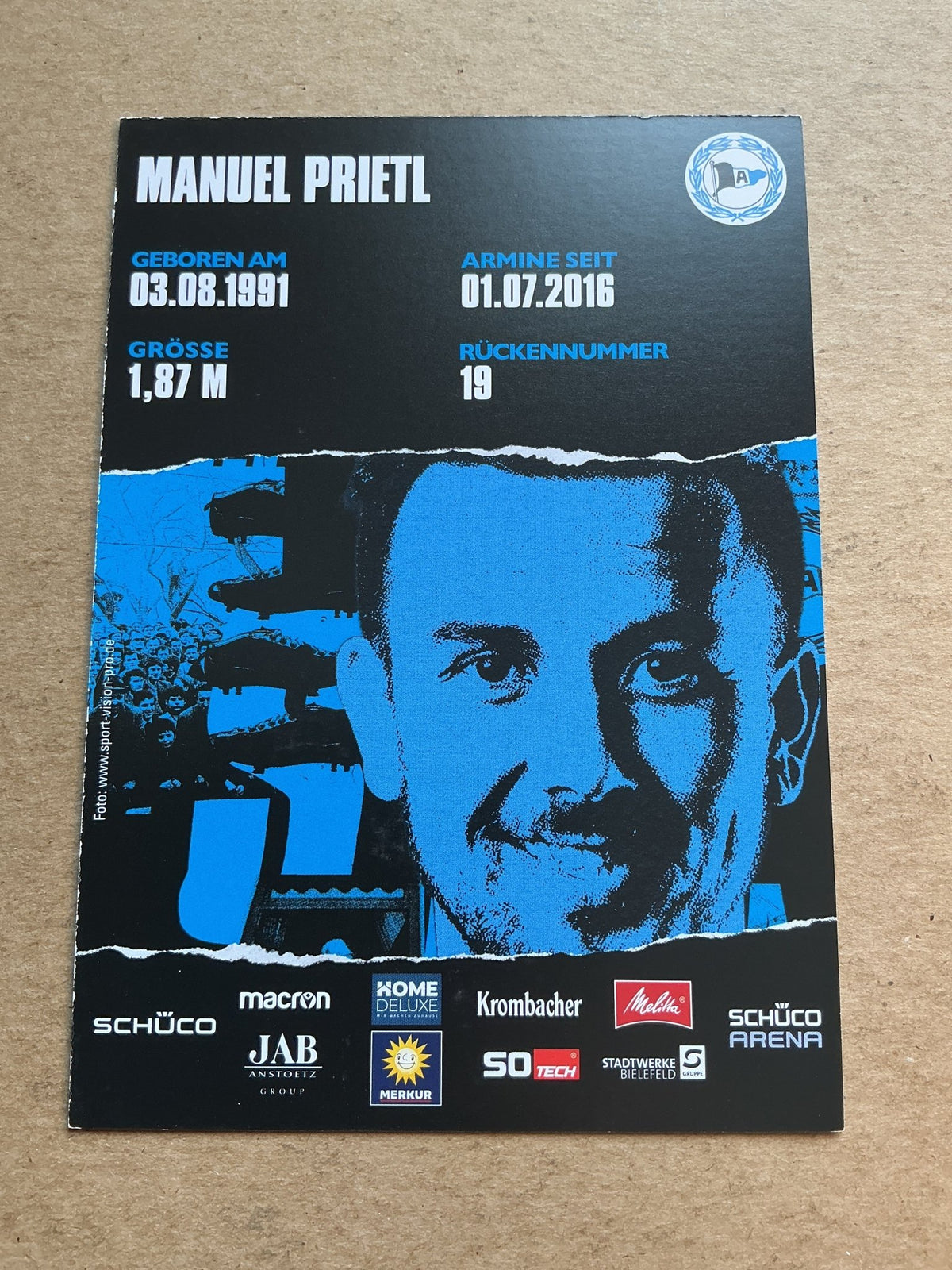 Manuel Prietl, Austria 🇦🇹 Arminia Bielefeld 2020/21 hand signed - Autographs-World