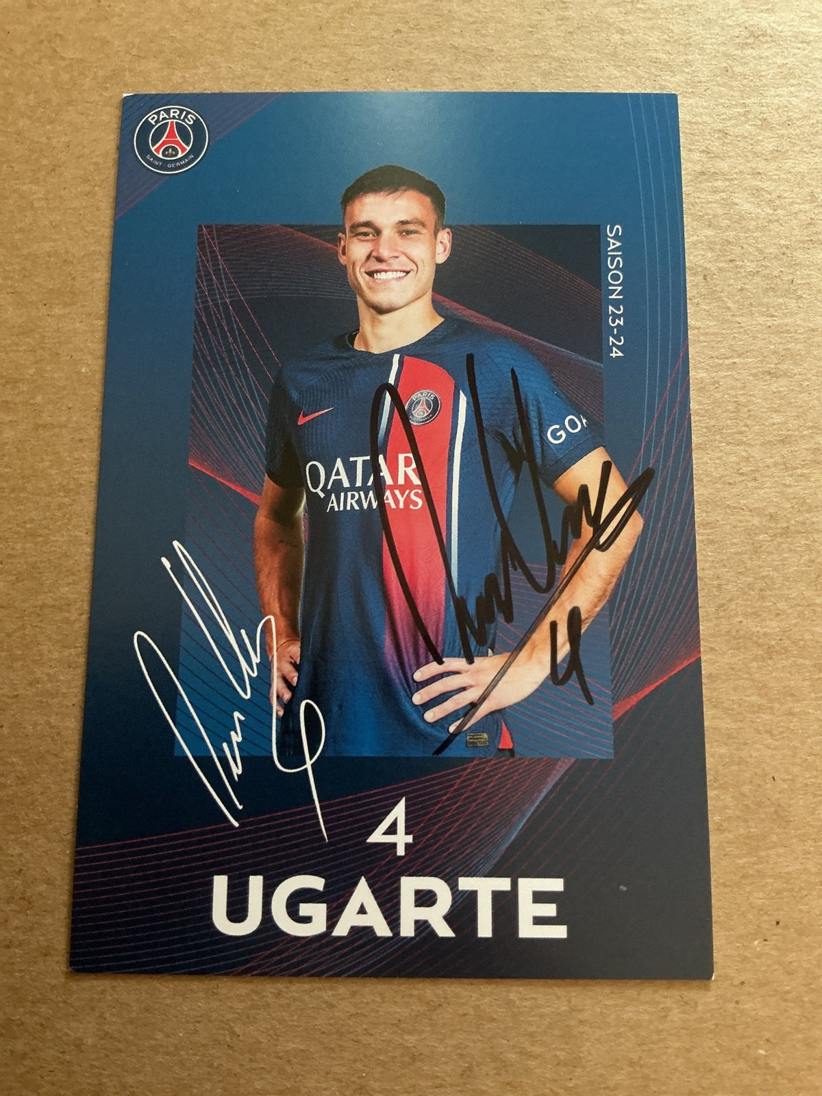 Manuel Ugarte, Uruguay 🇺🇾 Paris Saint-Germain 2023/24 hand signed - Autographs-World
