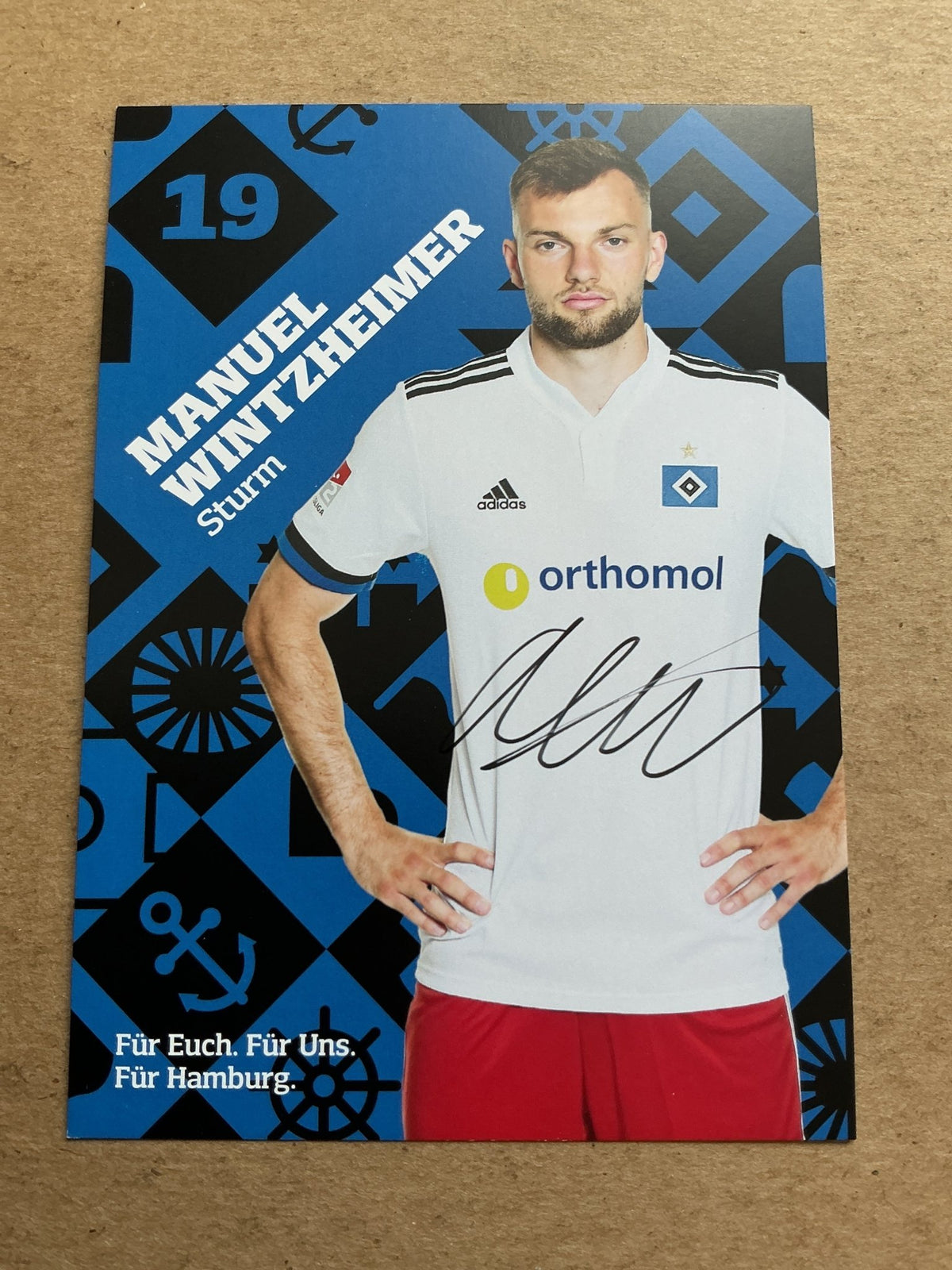 Manuel Wintzheimer, Germany 🇩🇪 Hamburger SV 2021/22 hand signed - Autographs-World