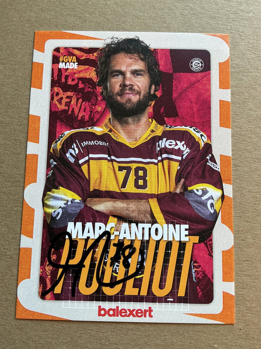 Marc-Antoine Pouliot, Canada 🇨🇦 Geneve-Servette HC 2024/25 hand signed - Autographs-World
