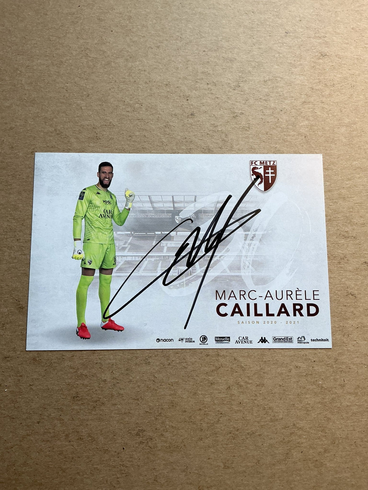 Marc-Aurèle Caillard, France 🇫🇷 FC Metz 2020/21 hand signed - Autographs-World