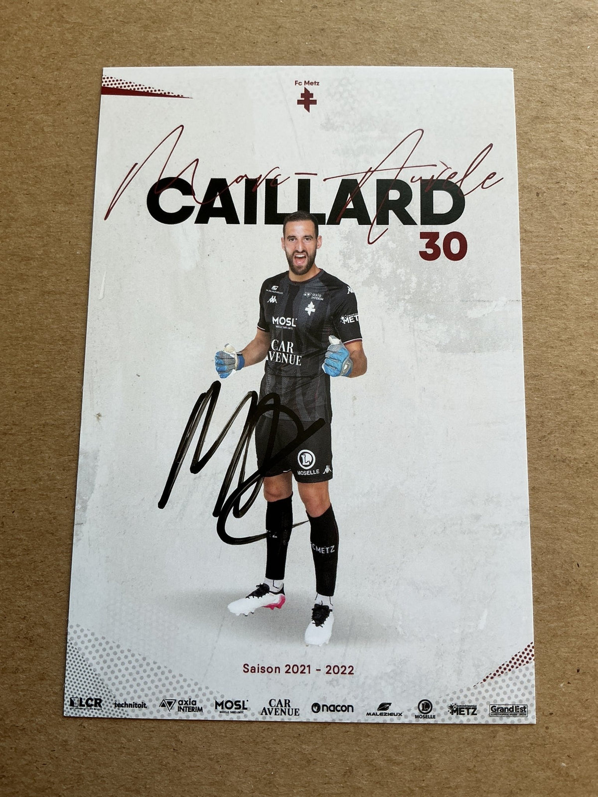 Marc-Aurele Caillard, France 🇫🇷 FC Metz 2021/22 hand signed - Autographs-World