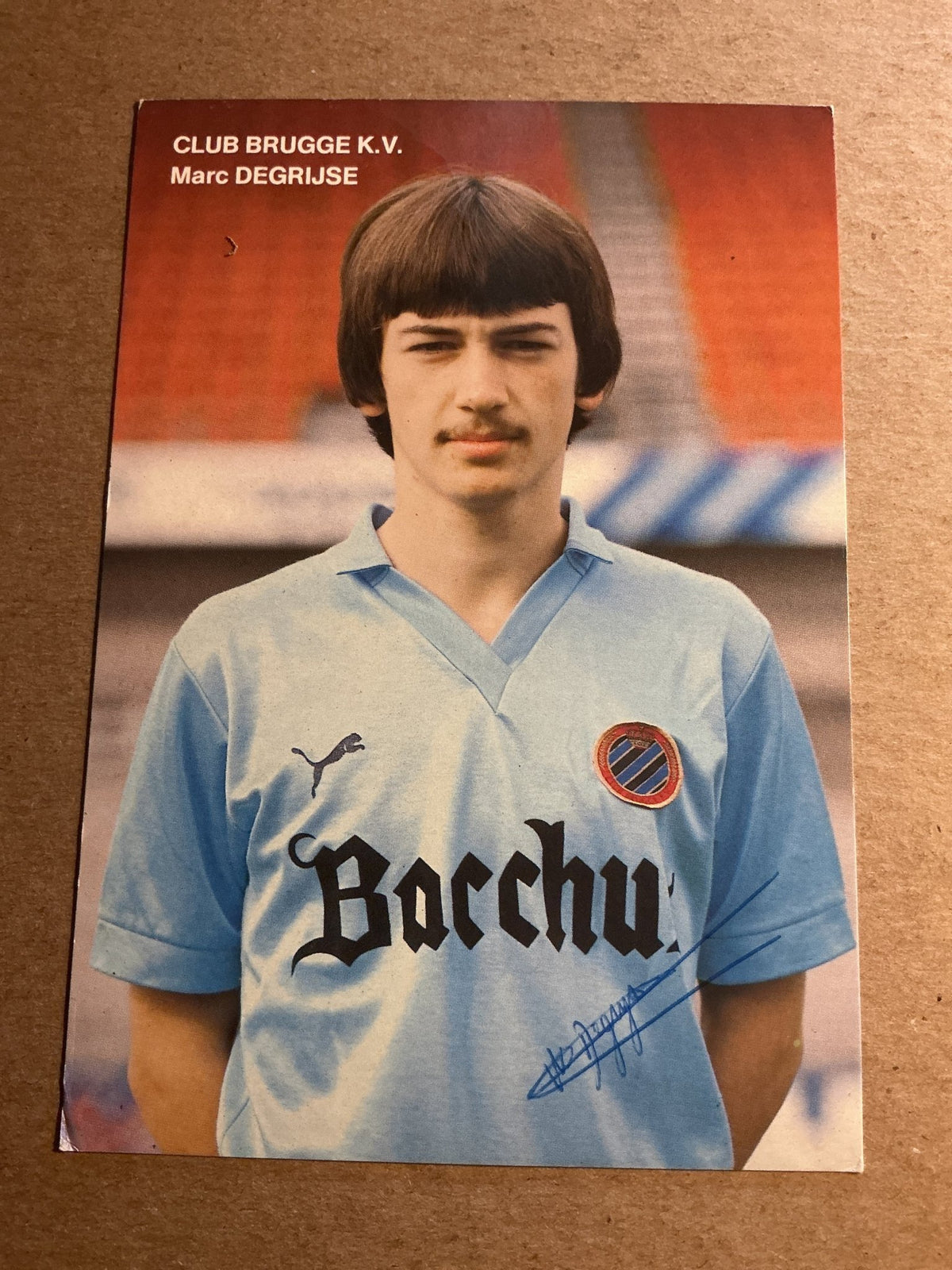 Marc Degrijse, Belgium 🇧🇪 Club Brugge 1983/84 hand signed - Autographs-World
