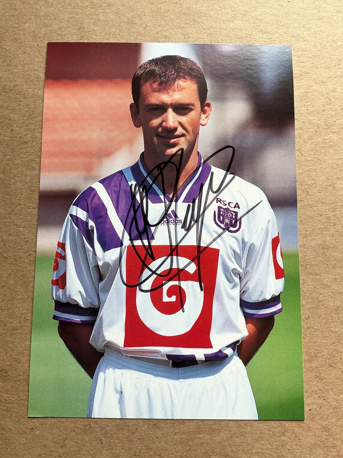 Marc Degryse, Belgium 🇧🇪 RSC Anderlecht 1993/94 hand signed - Autographs-World