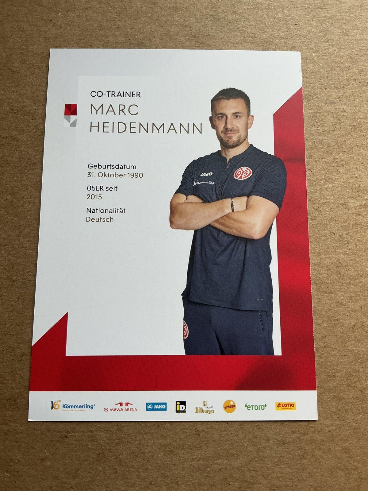 Marc Heidenmann, Germany 🇩🇪 FSV Mainz 05 2023/24 hand signed - Autographs-World