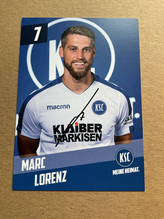 Marc Lorenz, Germany 🇩🇪 Karlsruher SC 2019/20 hand signed - Autographs-World