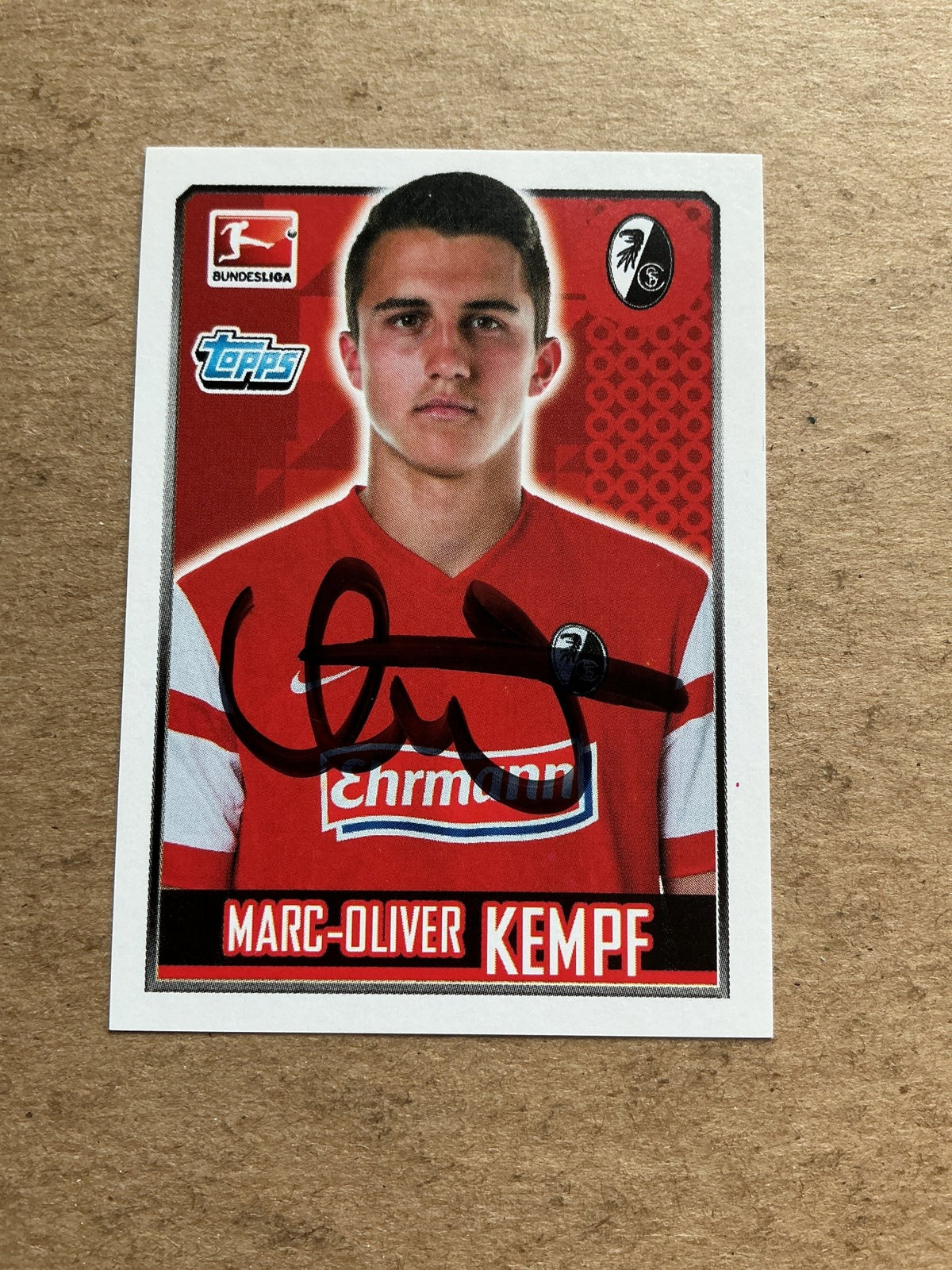 Marc-Oliver Kempf, Germany 🇩🇪 SC Freiburg 2014/15 Topps hand signed - Autographs-World