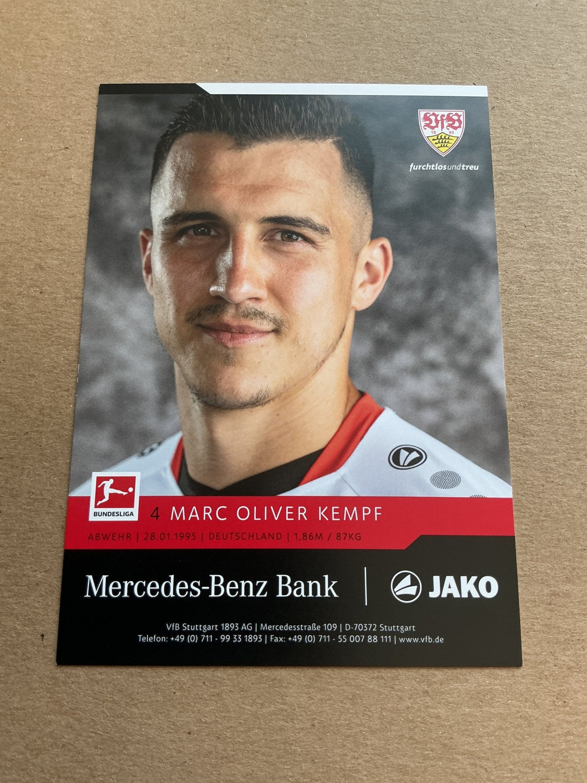 Marc Oliver Kempf, Germany 🇩🇪 VfB Stuttgart 2021/22 hand signed - Autographs-World