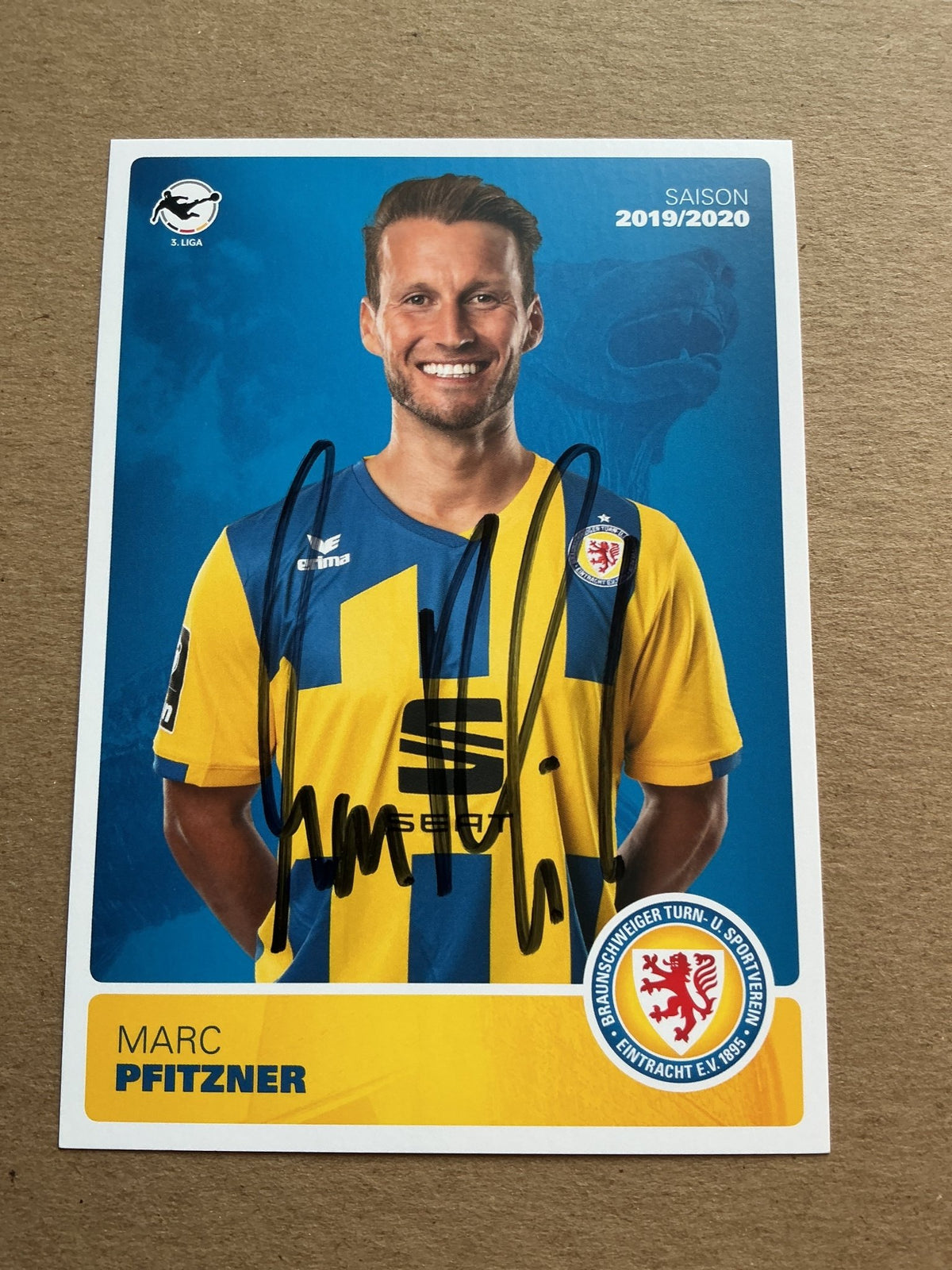 Marc Pfitzner, Germany 🇩🇪 Eintracht Braunschweig 2019/20 hand signed - Autographs-World
