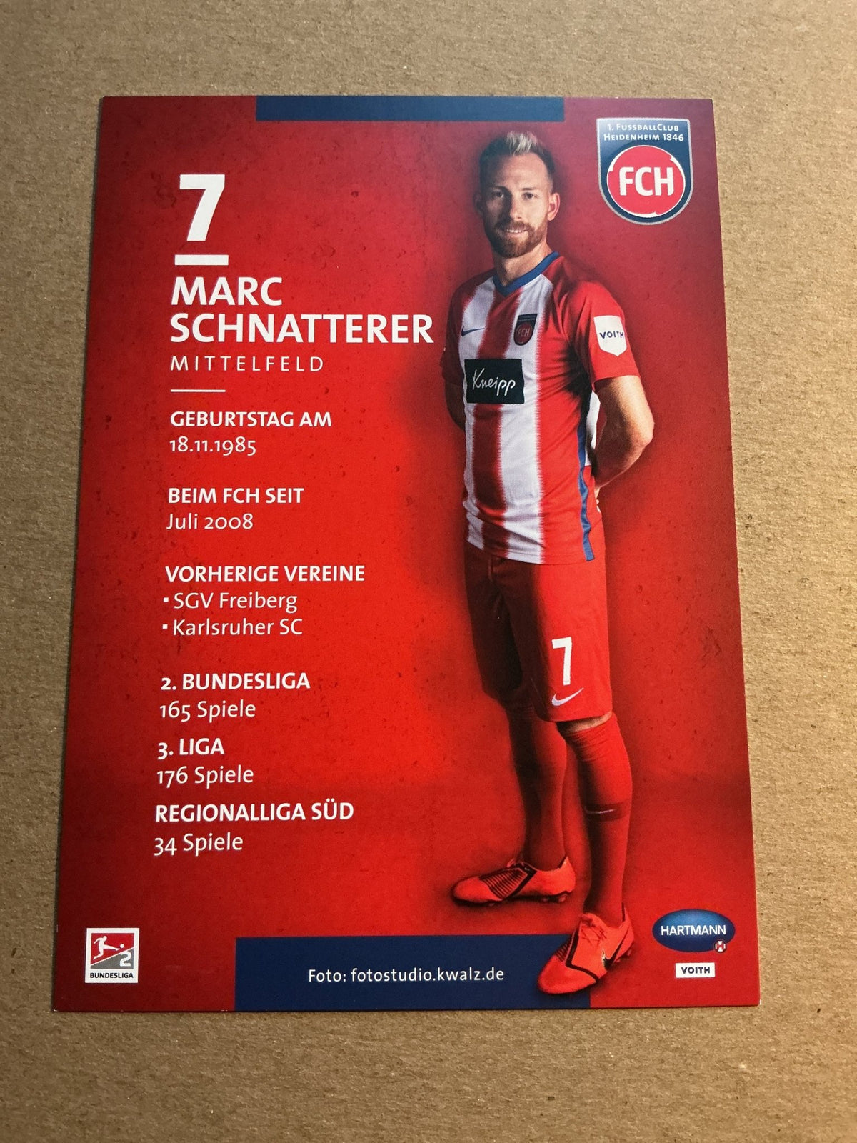 Marc Schnatterer, Germany 🇩🇪 1.FC Heidenheim 2019/20 hand signed - Autographs-World