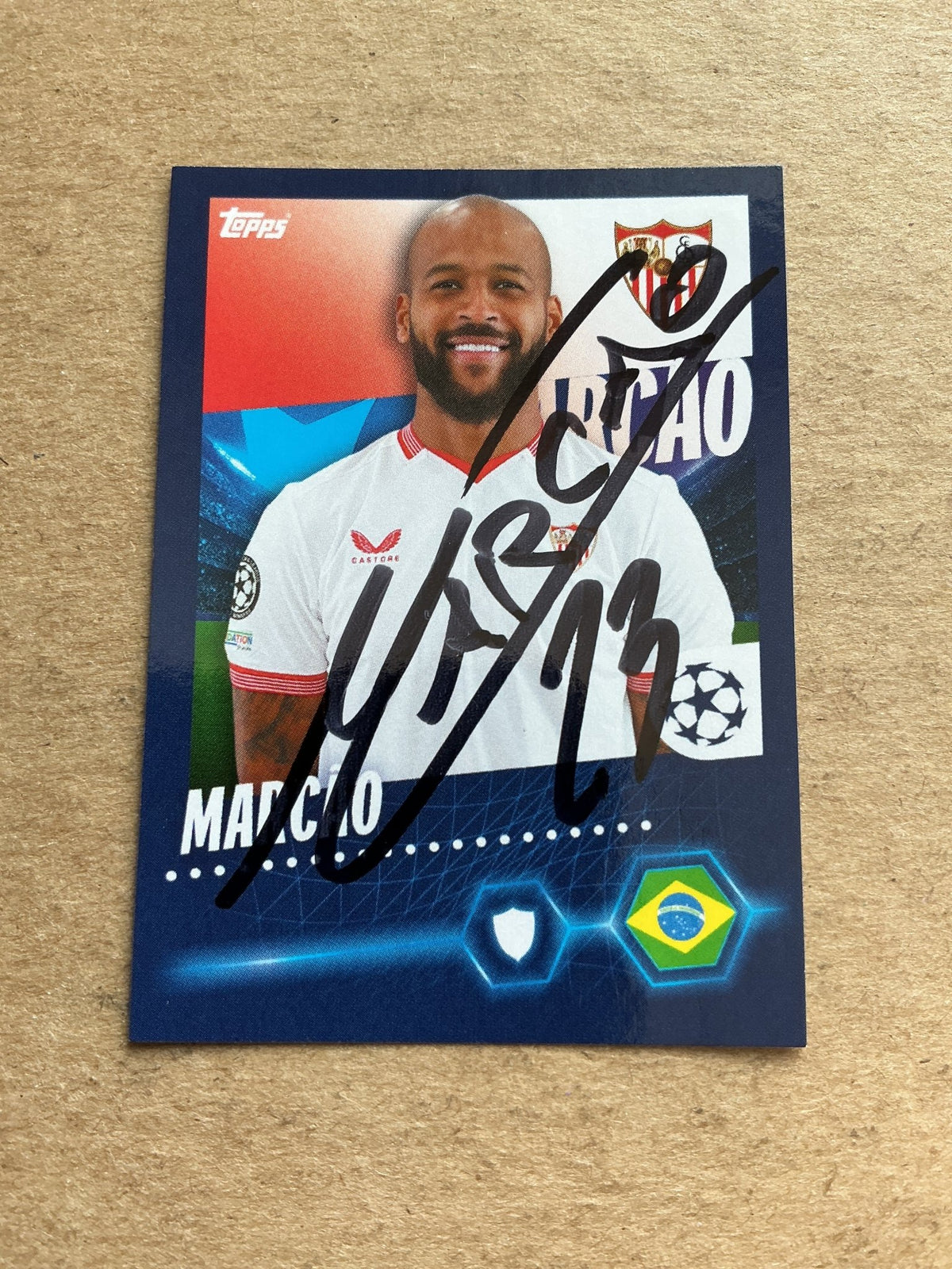 Marcao, Brazil 🇧🇷 Sevilla FC 2023/24 Topps hand signed - Autographs-World