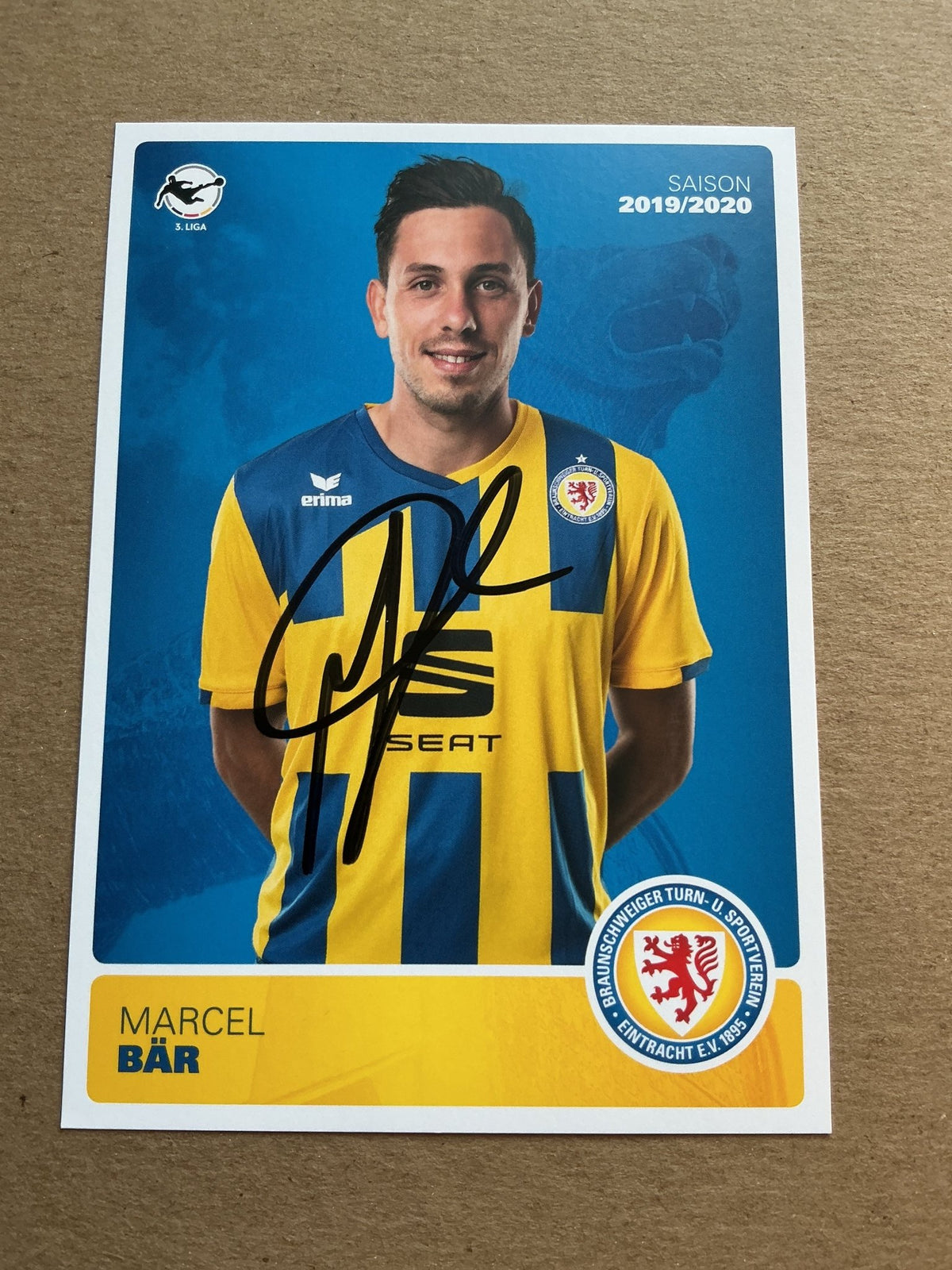 Marcel Bär, Germany 🇩🇪 Eintracht Braunschweig 2019/20 hand signed - Autographs-World