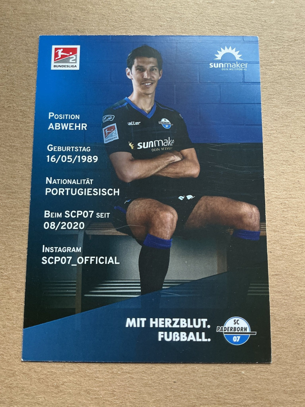 Marcel Correia, Portugal 🇵🇹 SC Paderborn 07 2020/21 hand signed - Autographs-World
