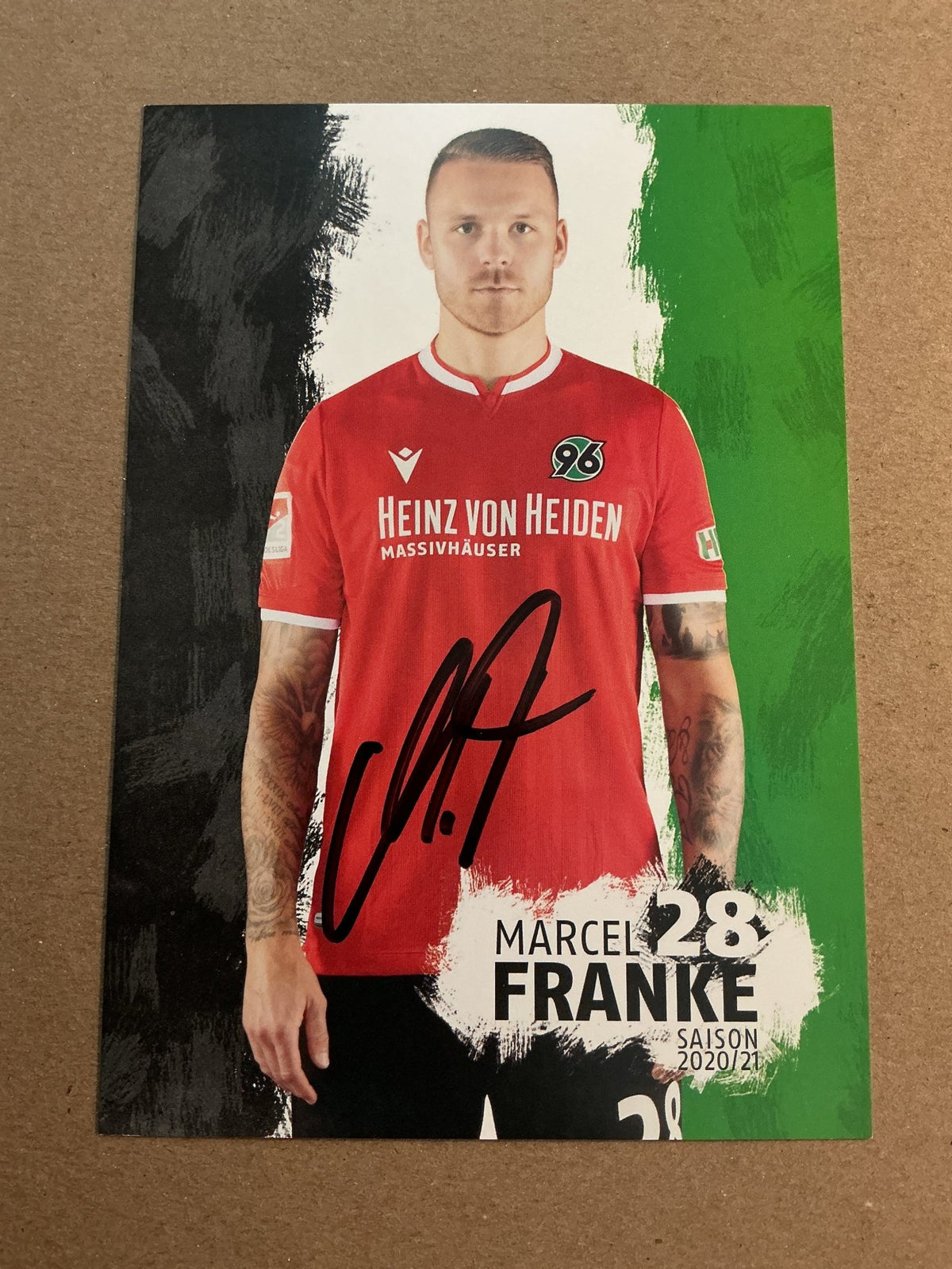 Marcel Franke, Germany 🇩🇪 Hannover 96 2020/21 hand signed - Autographs-World