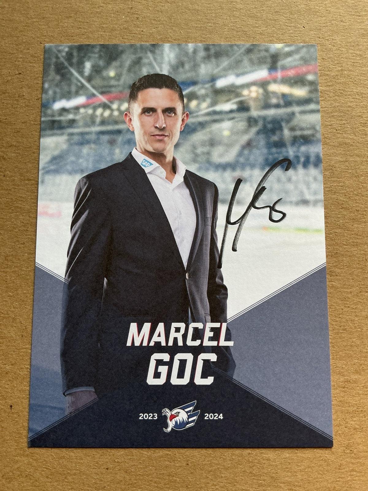 Marcel Goc, Germany 🇩🇪 Adler Mannheim 2023/24 hand signed - Autographs-World