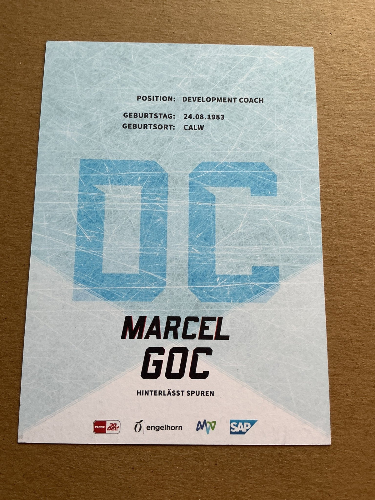 Marcel Goc, Germany 🇩🇪 Adler Mannheim 2023/24 hand signed - Autographs-World