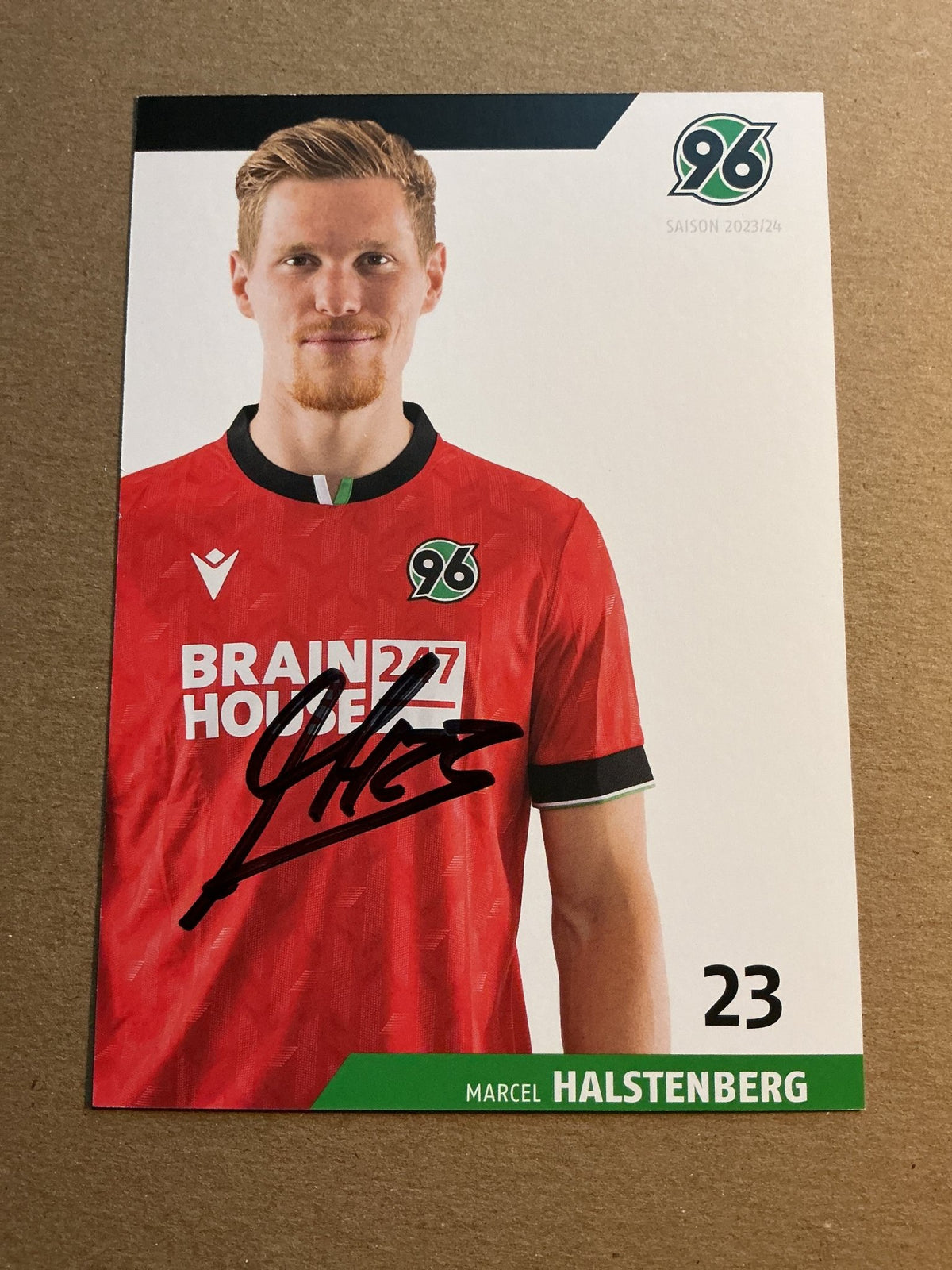 Marcel Halstenberg, Germany 🇩🇪 Hannover 96 2023/24 hand signed - Autographs-World