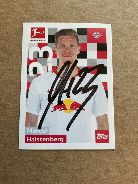 Marcel Halstenberg, Germany 🇩🇪 RB Leipzig 2018/19 Topps hand signed - Autographs-World