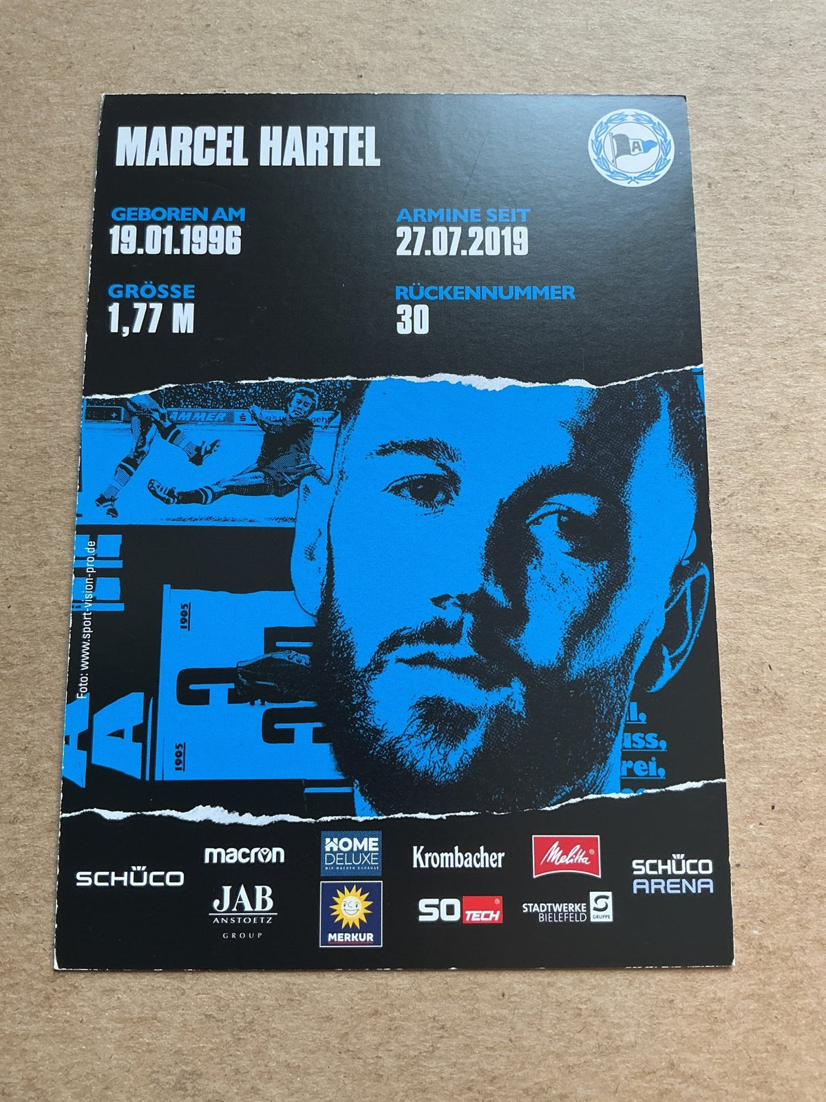 Marcel Hartel, Germany 🇩🇪 Arminia Bielefeld 2020/21 hand signed - Autographs-World